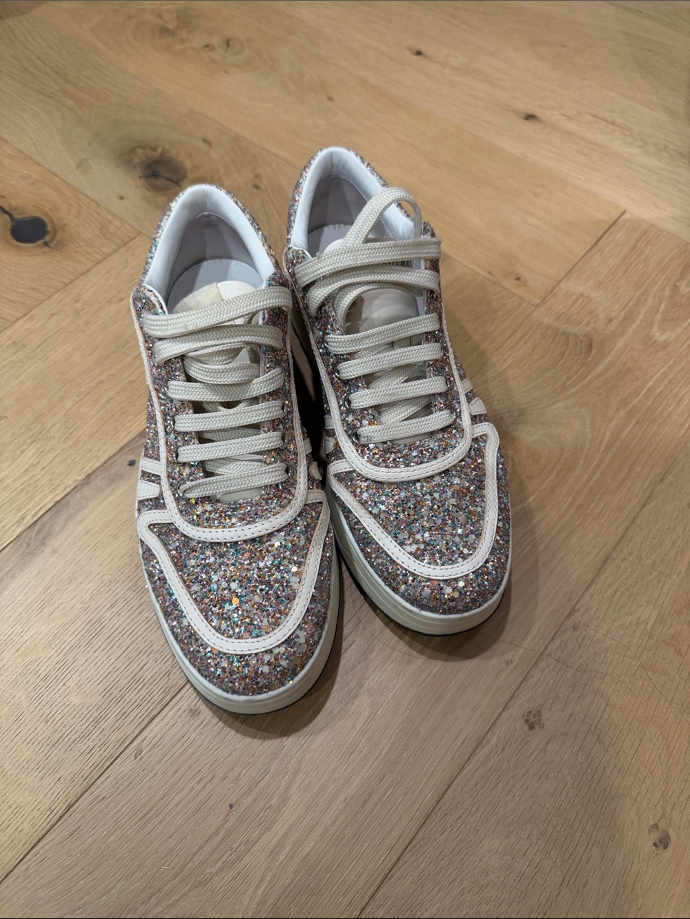 Jimmy Choo glitter graphic sneaker